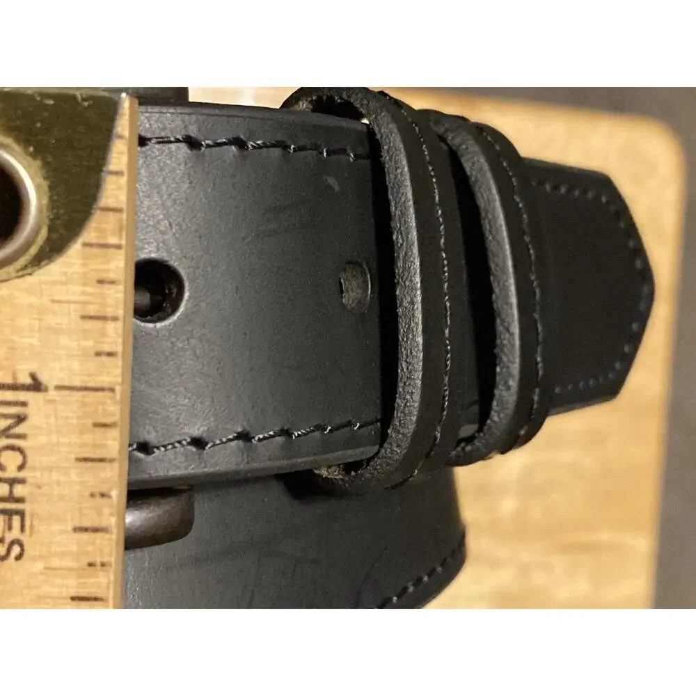 Wrangler Black Genuine Leather Work Belt -‎ Men's Size 36